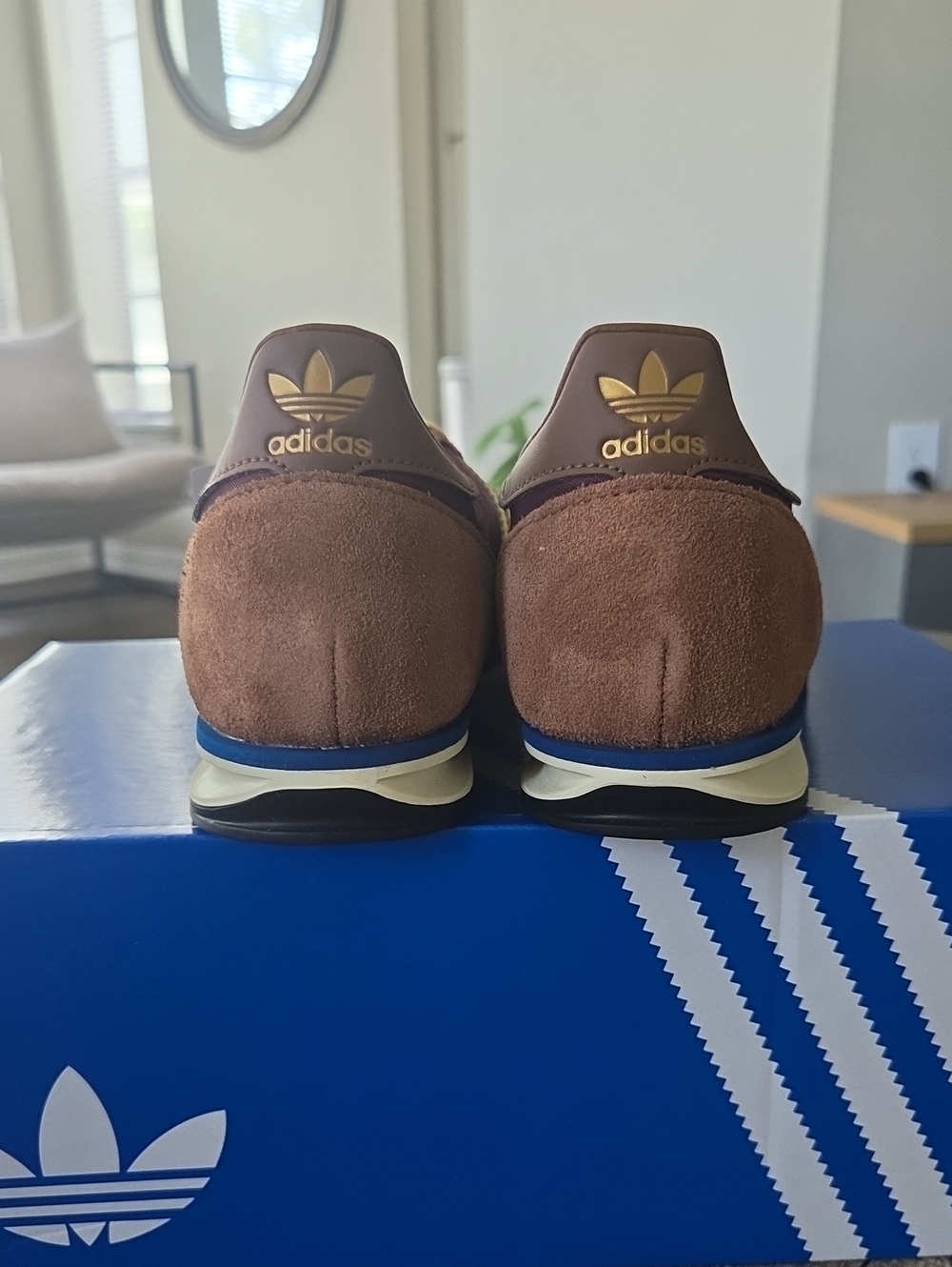 NWT Adidas Women's SL 72 OG 'Maroon Preloved Brown' Shoes IE3425 - Picture 4 of 11